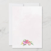 Floral Bunny Oars Osterfeier Party Einladung (Rückseite)