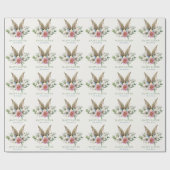 Floral Bunny Ohr & Eggs Ostern Geschenkpapier (Flach)