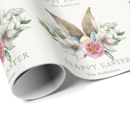 Floral Bunny Ohr & Eggs Ostern Geschenkpapier