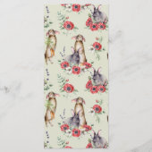 Floral Bunny Ost Brunch Menükarte (Rückseite)