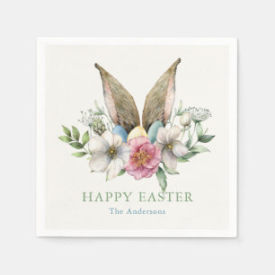 Floral Bunny Oster Serviette