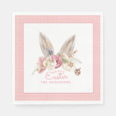 Floral Bunny Osterst Serviette (Vorderseite)