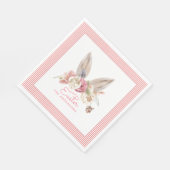 Floral Bunny Osterst Serviette (Ecke)