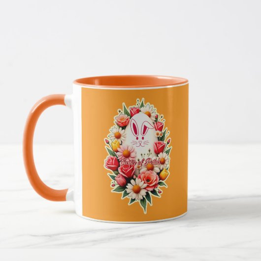 Floral Bunny – Spring Easter Illustration - caneca Tasse (Links)