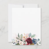 Floral Burgundy Eukalyptus Wedding Save the Date (Rückseite)