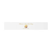 Floral Burgundy Gold Brautparty Tee Party Einladungsbanderole (Flach)