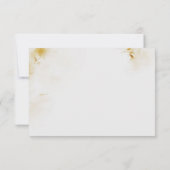 Floral burgundy gold Hochzeit im Herbst danke Ihne Karte (Rückseite)