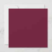 Floral Burgundy Gold Wedding Invite Card G Einladung (Rückseite)