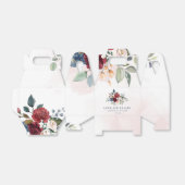 Floral Burgundy Greenery Moderne Hochzeit Geschenkschachtel (Ungefaltet)