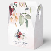 Floral Burgundy Greenery Moderne Hochzeit Geschenkschachtel (Geöffnet)