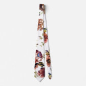 Floral-Burgundy Necktie |Trendy Floral Wedding Kra Krawatte (Vorderseite)