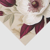 Floral Burgundy Pflanze Botanical Seidenpapier (Ausschnitt)
