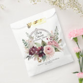 Floral Burgundy Pink Fall Baby Pink Girl Dusche Geschenktütchen (Versiegelt)