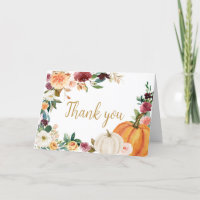 Floral Burgundy Pumpkin Baby Dusche