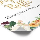 Floral Burgundy Pumpkin Baby Dusche Windelwanne Wi Poster (Ecke)