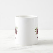 Floral Burgundy Pumpkin personalisierte Mug Kaffeetasse (Mittel)