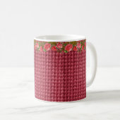 Floral Burgundy Tasse (VorderseiteRechts)
