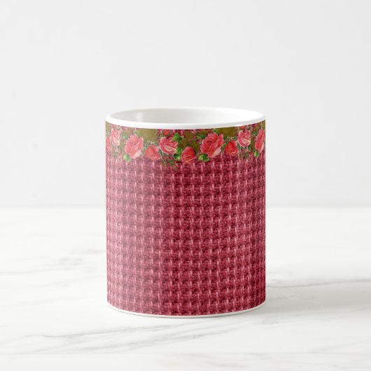 Floral Burgundy Tasse (Mittel)