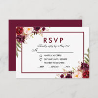 Floral Burgundy Wedding Meal UAWG BG