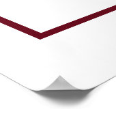 Floral Burgundy Wedding Welcome Foto Poster (Ecke)