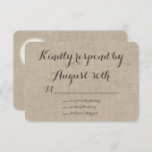 Floral Burlap UAWG RSVP Karte (Vorne/Hinten)