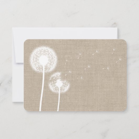 Floral Burlap UAWG RSVP Karte (Rückseite)