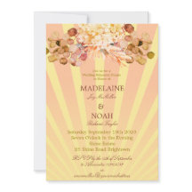 Floral Burnt Orange Sunray Wedding Probe