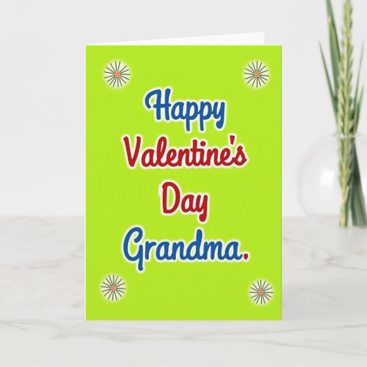 Floral Burst Grandma Card Karte (Vorderseite)