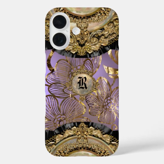 Floral Burst Viva Monogram Plus Case-Mate iPhone Hülle (Rückseite)