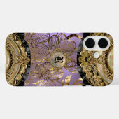 Floral Burst Viva Monogram Plus Case-Mate iPhone Hülle (Rückseite (Horizontal))