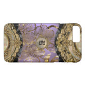 Floral Burst Viva Monogram Plus Case-Mate iPhone Hülle (Rückseite (Horizontal))