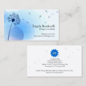 Floral Business Card Gentle Dandelion Visitenkarte (Vorne/Hinten)