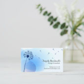 Floral Business Card Gentle Dandelion Visitenkarte (Stehend Vorderseite)