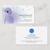Floral Business Card Gentle Dandelion Visitenkarte (Vorne/Hinten)