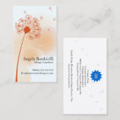 Floral Business Card Gentle Dandelion Visitenkarte (Vorne/Hinten)