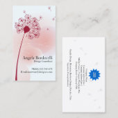 Floral Business Card Gentle Dandelion Visitenkarte (Vorne/Hinten)