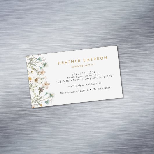 Floral Business Card Magnet (Beispiel)