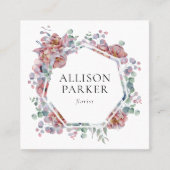 Floral Business Card Quadratische Visitenkarte (Vorderseite)