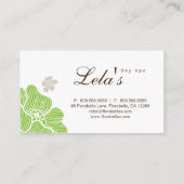 Floral Business Card Salon Wellness-Center Limon B Visitenkarte (Rückseite)