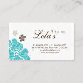 Floral Business Card Salon Wellness-Center Tropica Visitenkarte (Rückseite)