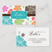 Floral Business Card Salon Wellness-Center Tropica Visitenkarte (Vorne/Hinten)