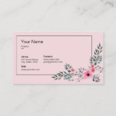 Floral Business Card Visitenkarte (Rückseite)