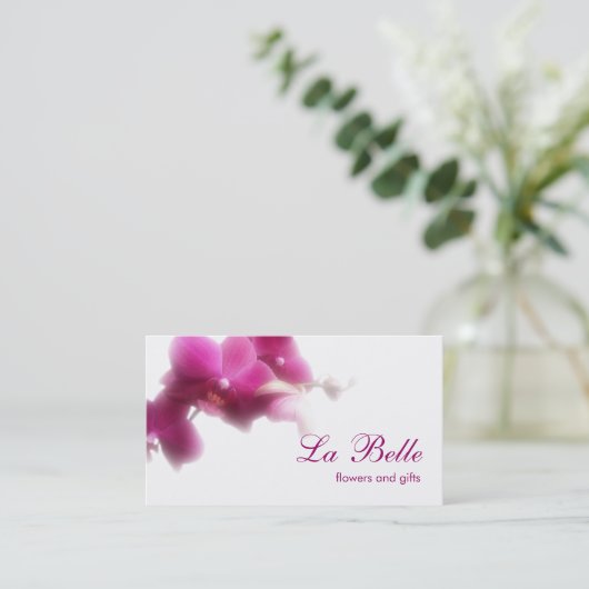 Floral Business Card Visitenkarte (Stehend Vorderseite)