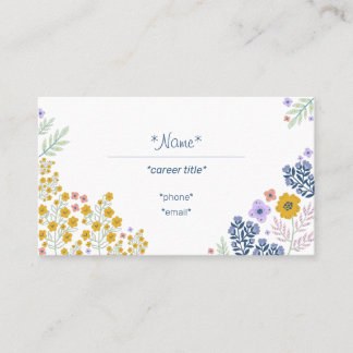 Floral Business Card Visitenkarte