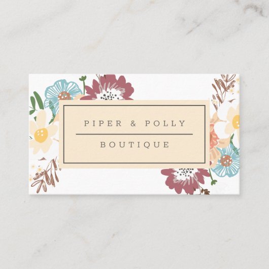 Floral Business Card Visitenkarte (Vorderseite)