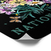 Floral Butterfells Anti Trump Demokratischer Präsi Poster (Ecke)