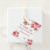 Floral Butterfisch Pink Danke Business Geschenkanhänger (Beispiel)