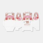 Floral Butterfisch Pink Quinceañera Geschenkschachtel (Ungefaltet)