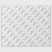 Floral Butterfisch Wasserfarbe Geschenkpapier (Flach)