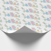 Floral Butterfisch Wasserfarbe Geschenkpapier (Ecke)